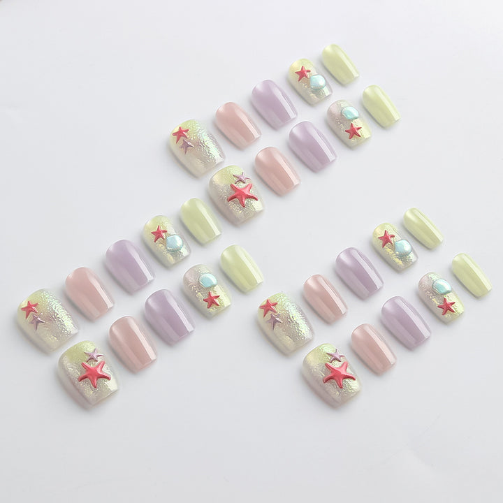 Artistic Beach-Inspired Press-On Nails Kalsten