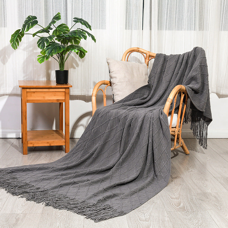 Woven Textured Throw Blanket