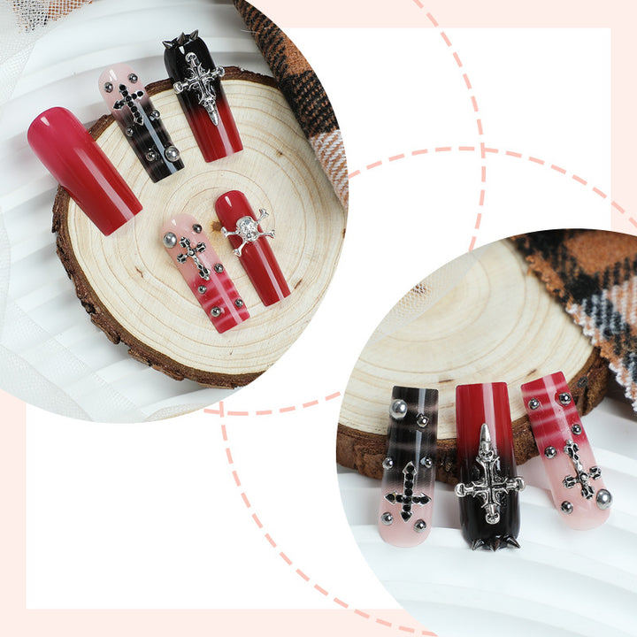 Gothic-Themed Press-On Nail Set Kalsten