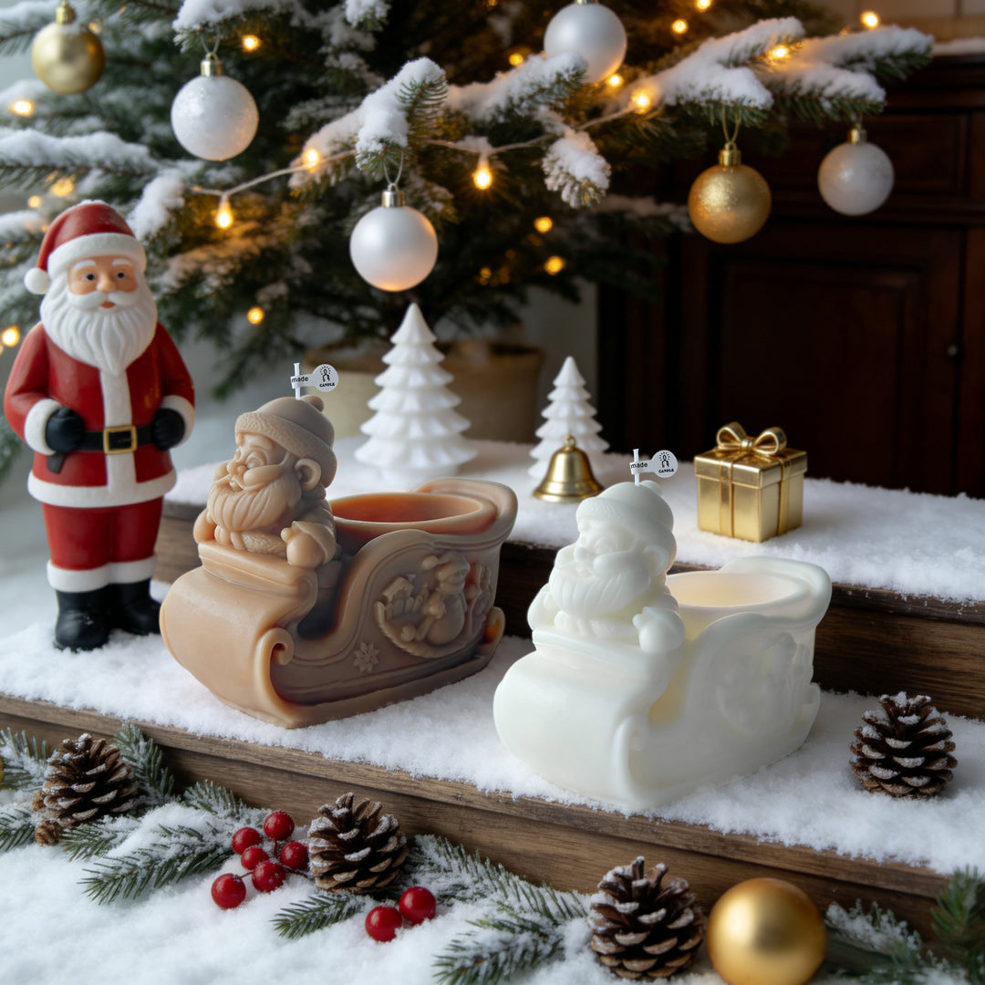 Santa Sleigh Shaped Candle Holder