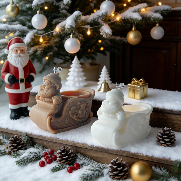 Santa Sleigh Shaped Candle Holder