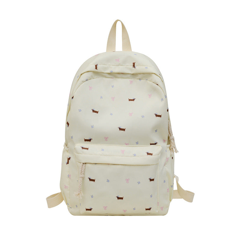 Playful Dog Patterned Backpack Kalsten