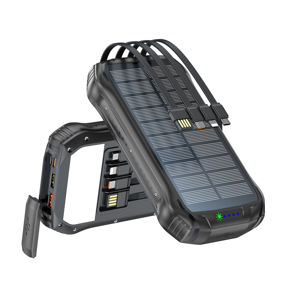 Portable solar power bank with multifunctional charging ports and robust housing Kalsten