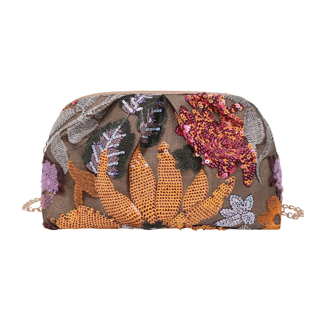 WoElegant Floral Sequin Clutch Bag Kalsten