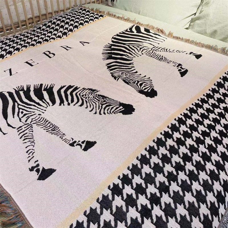 Artistic Zebra Print Throw Blanket