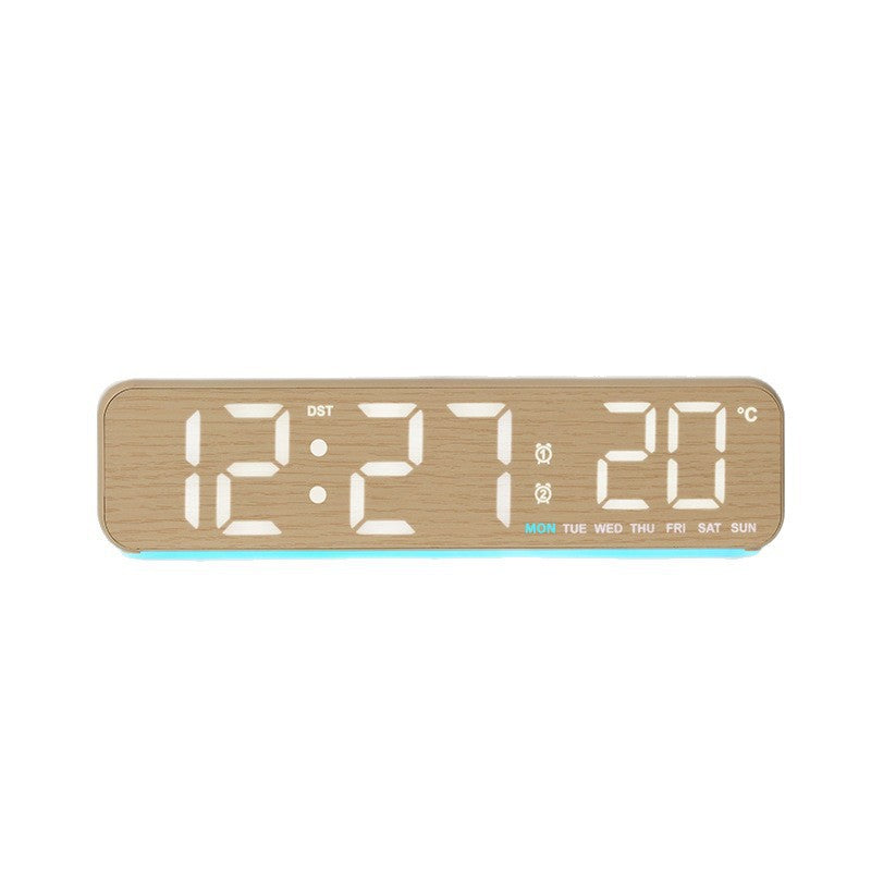 Digital Wood LED Alarm Clock with Temperature and Calendar Function Kalsten