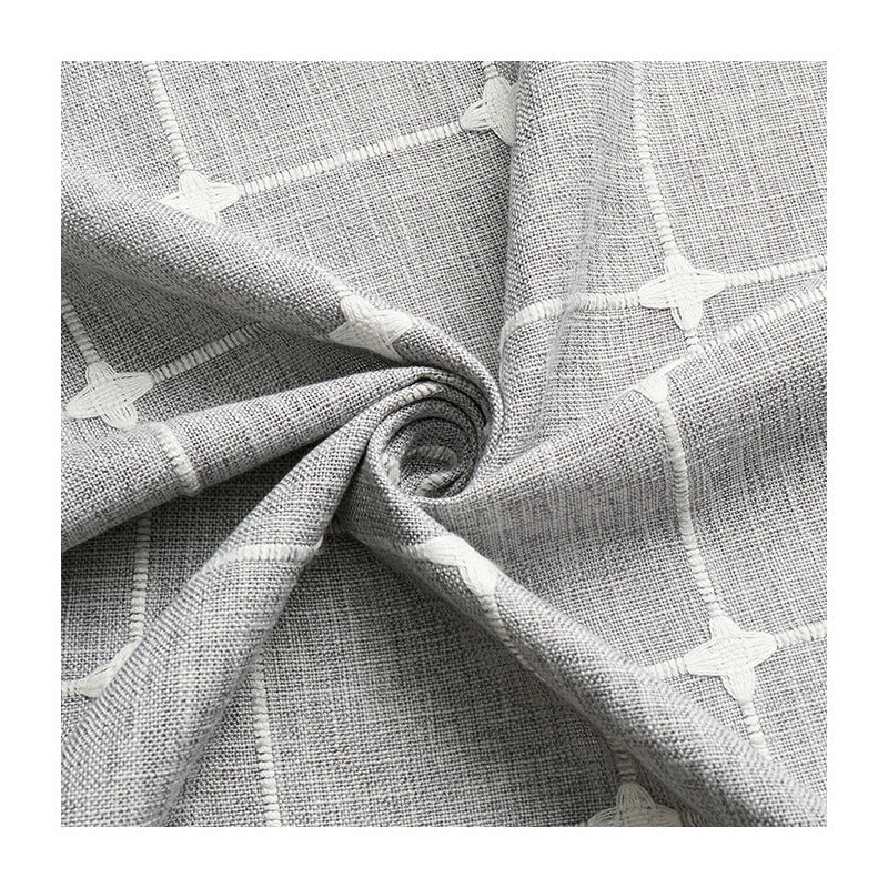 Textured Grid Design Window Curtain Kalsten
