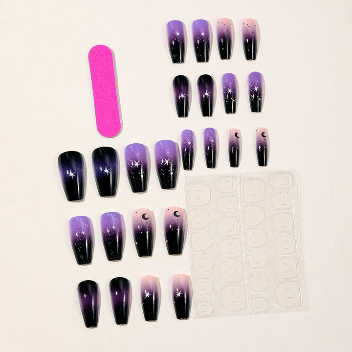 Galactic Themed Acrylic Nail Art Extensions Kalsten
