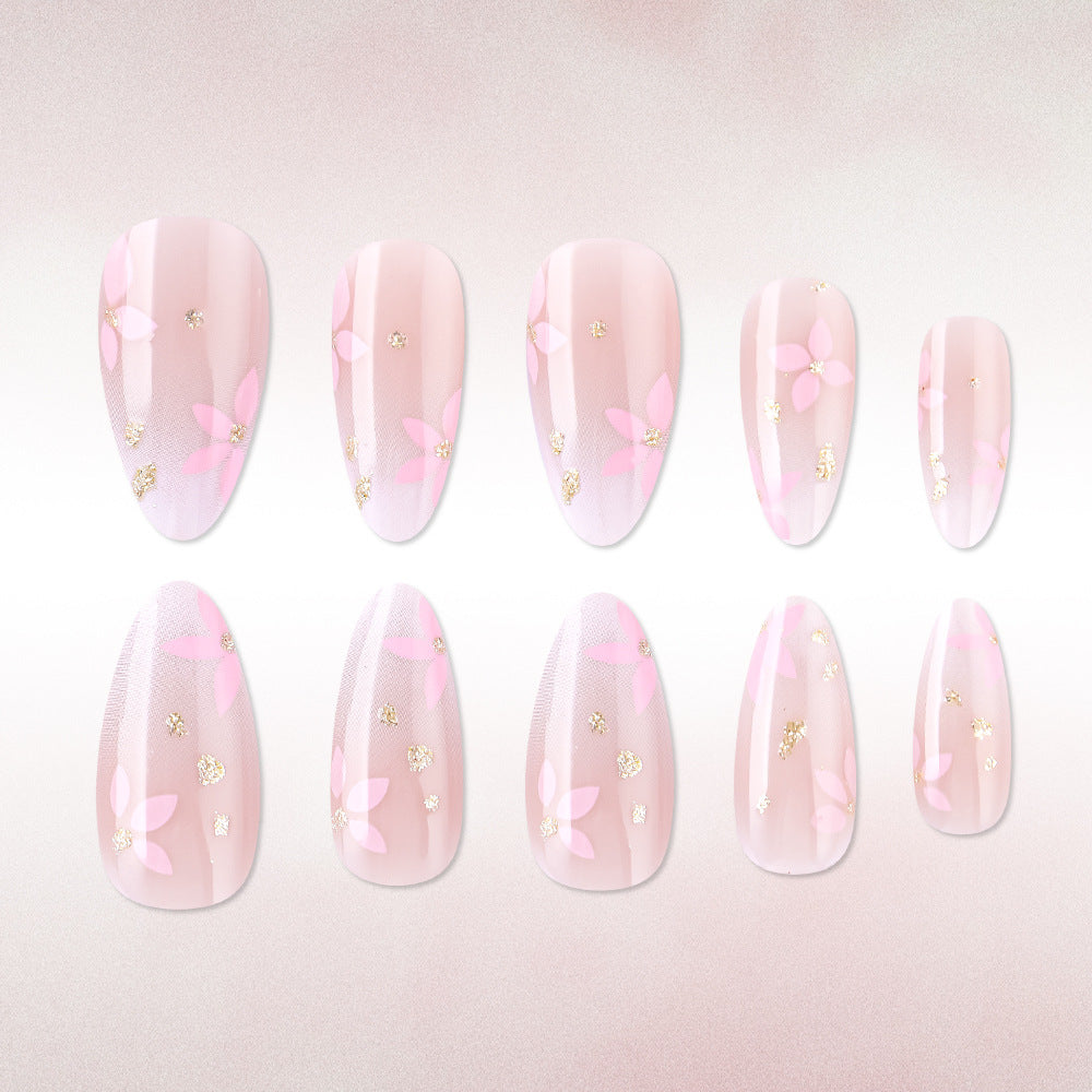 Decorative Floral Press-On Nail Set Kalsten