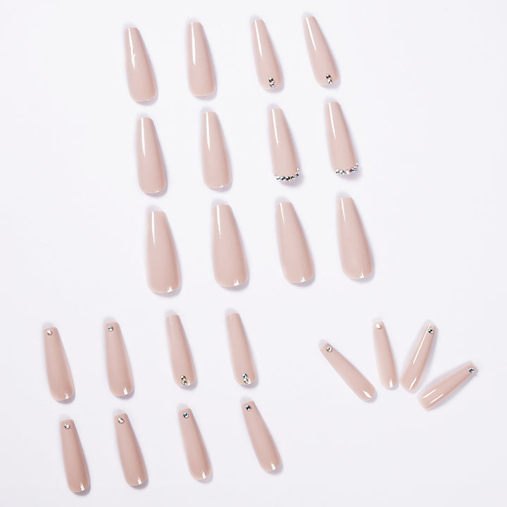 Elegant fake nails with glitter accents Kalsten