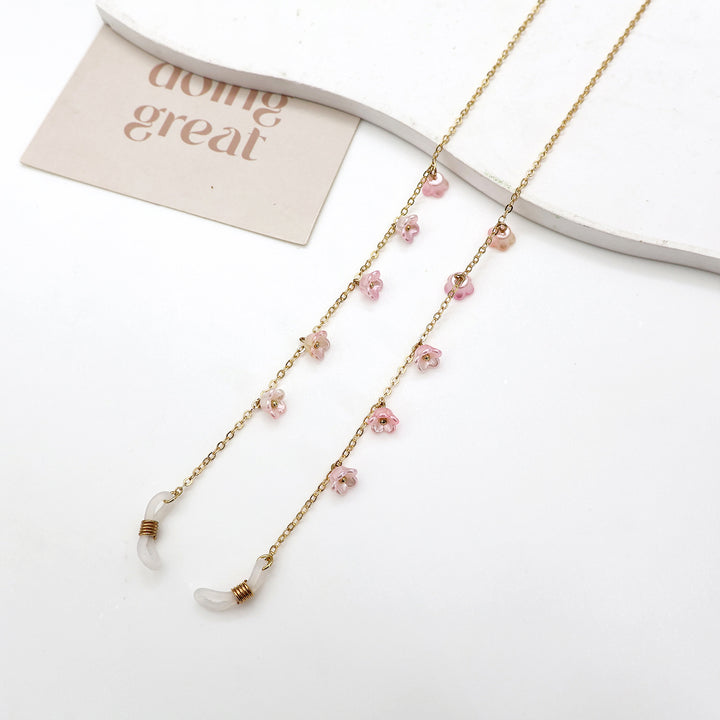 Floral Embellished Eyewear Chain Kalsten
