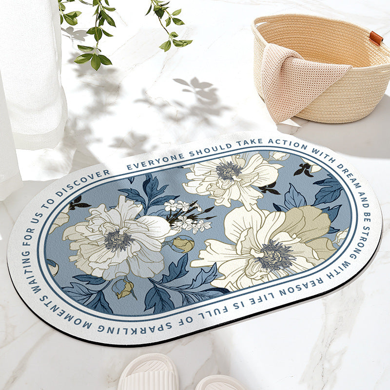 Floral Inspirational Bath Mat