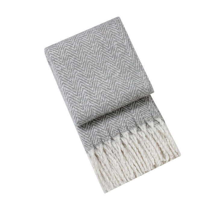 Stylish Herringbone Throw Blanket