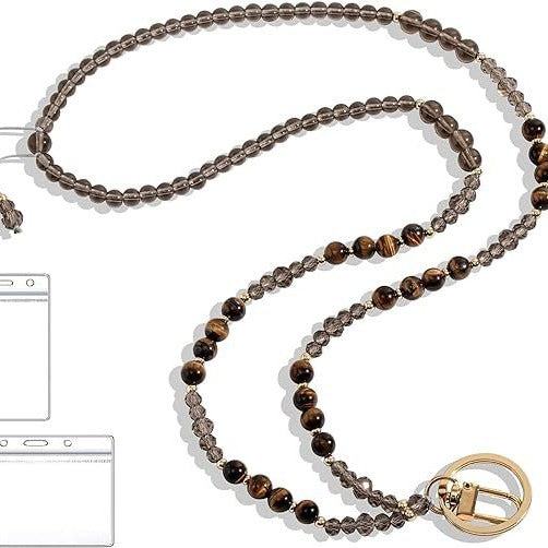 Beaded Lanyard with Retractable ID Holder Kalsten