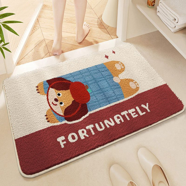 Cute Cartoon-Themed Bathroom Mat