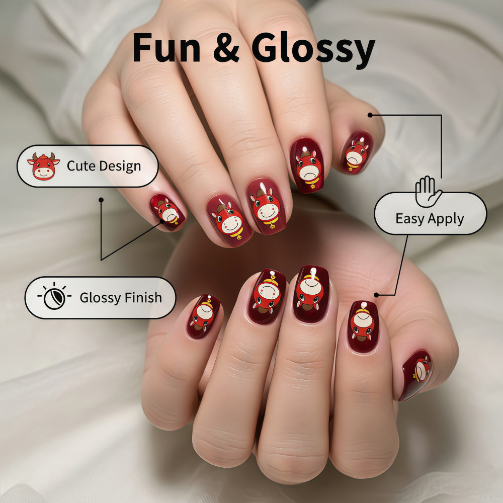 Funny art nails with animal motifs Kalsten