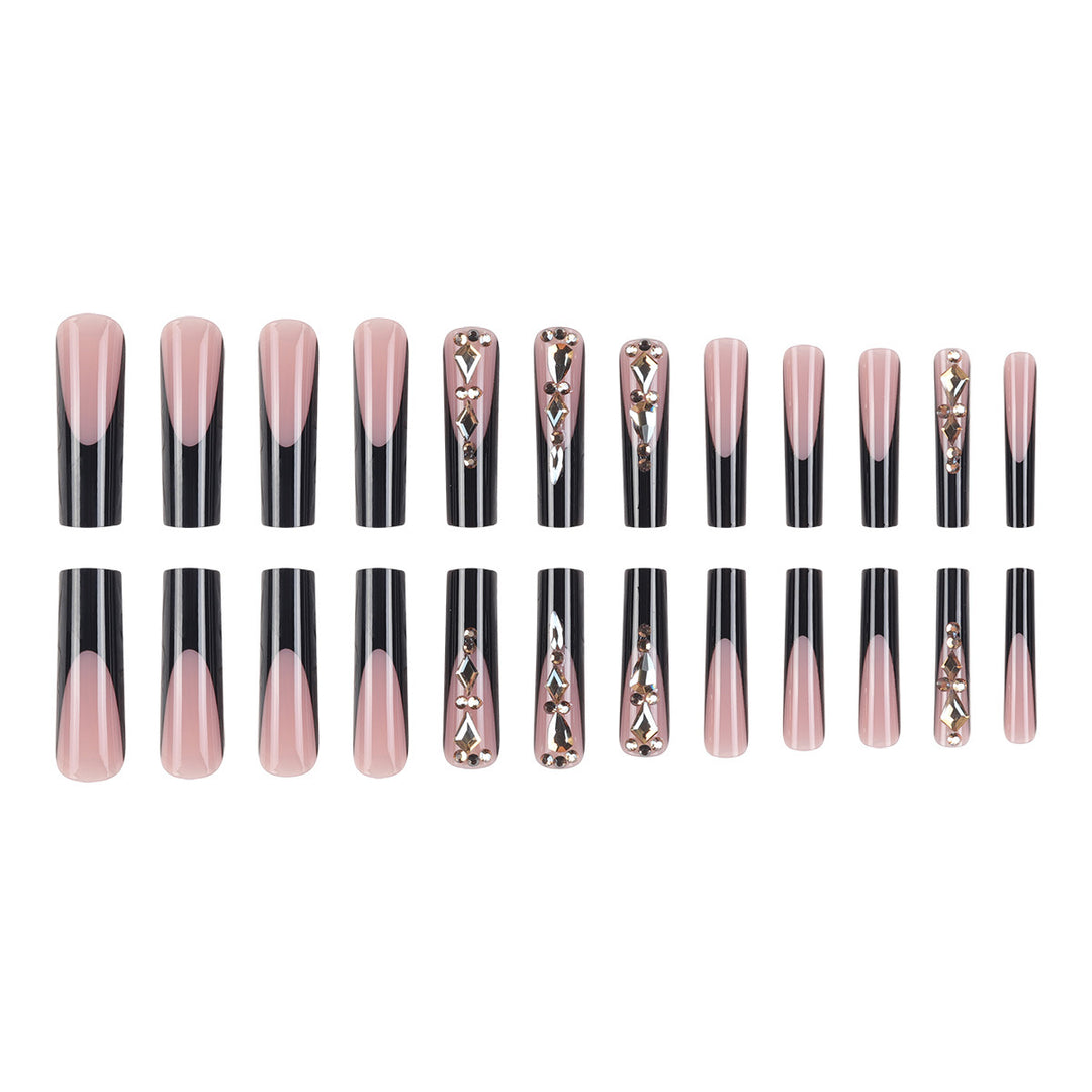 Glamorous Stiletto Press-On Nails with Rhinestone Accents Kalsten 1789085937
