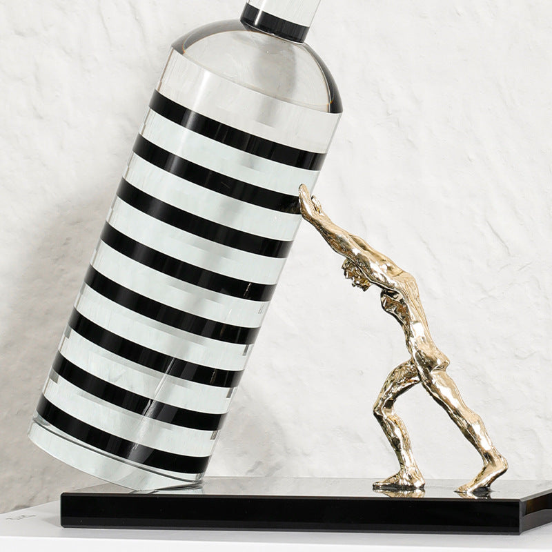 Decorative Bottle Holder Sculpture