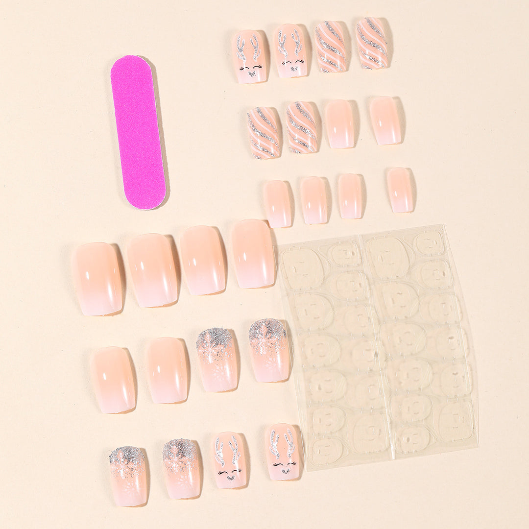 Festive Winter-Themed 3D Nail Art Extensions Kalsten