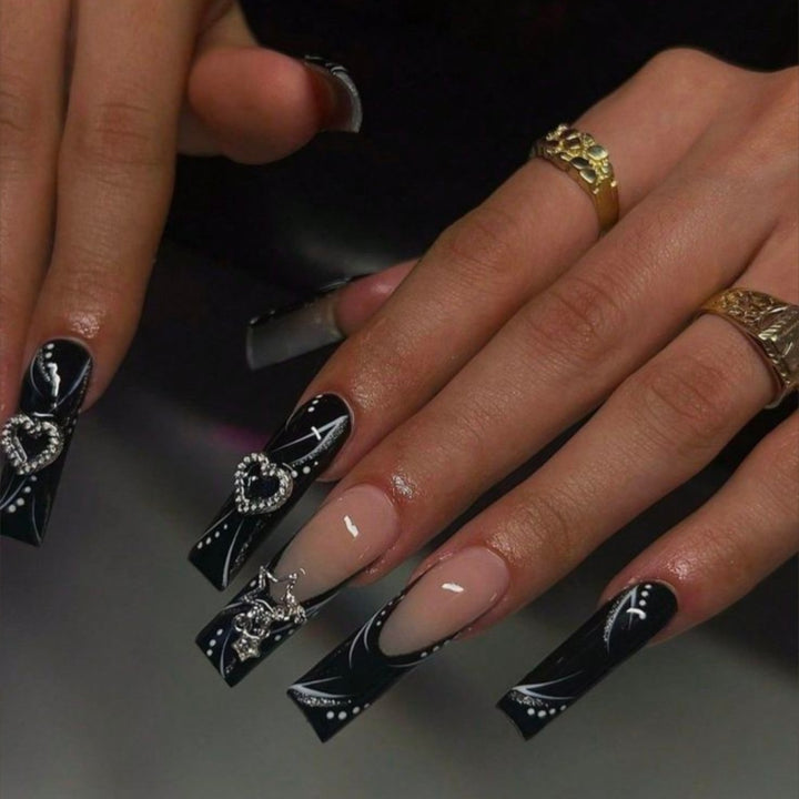 Designer Star-Embellished Nail Set