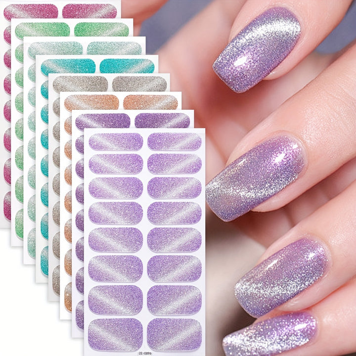 Sparkling Glitter Nail Wraps Set