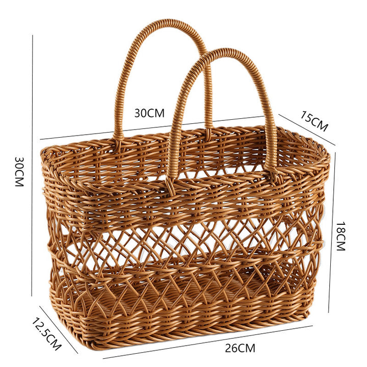 Rustic Woven Storage Basket Kalsten