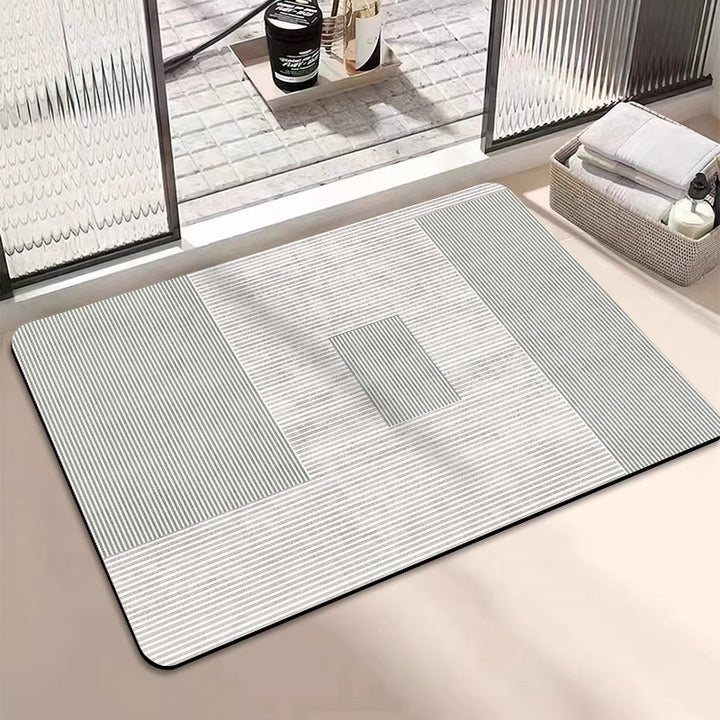Geometric Pattern Textured Bath Mat Kalsten