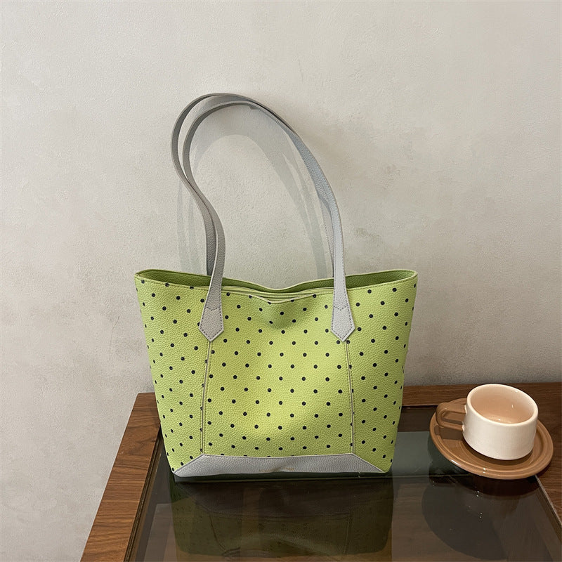 Stylish Polka Dot Shopper Tote