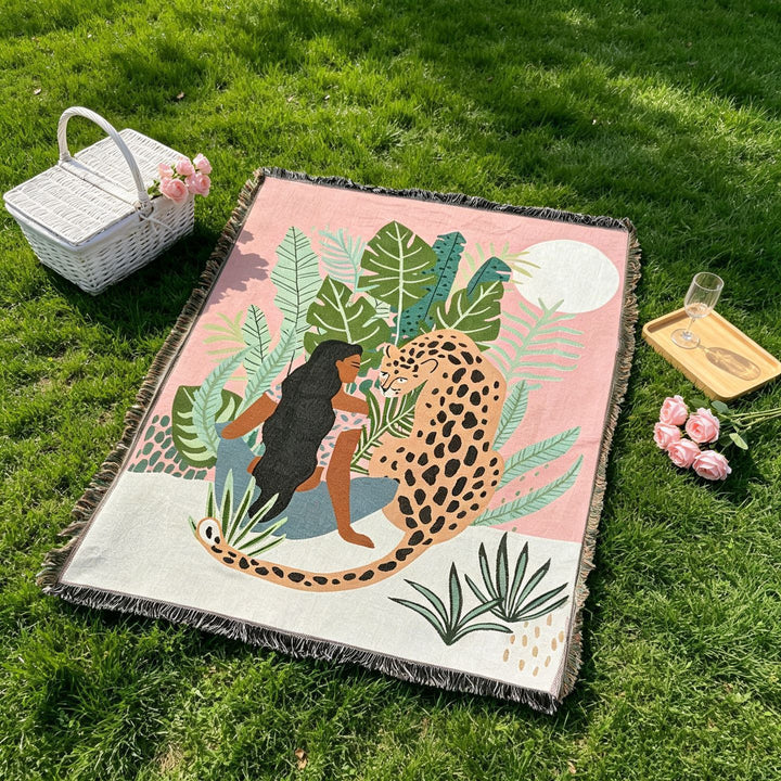 Nature-Inspired Artistic Throw Blanket