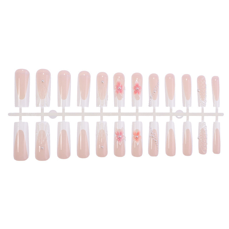 Artificial nail set with elegant flower and glamour decorations Kalsten