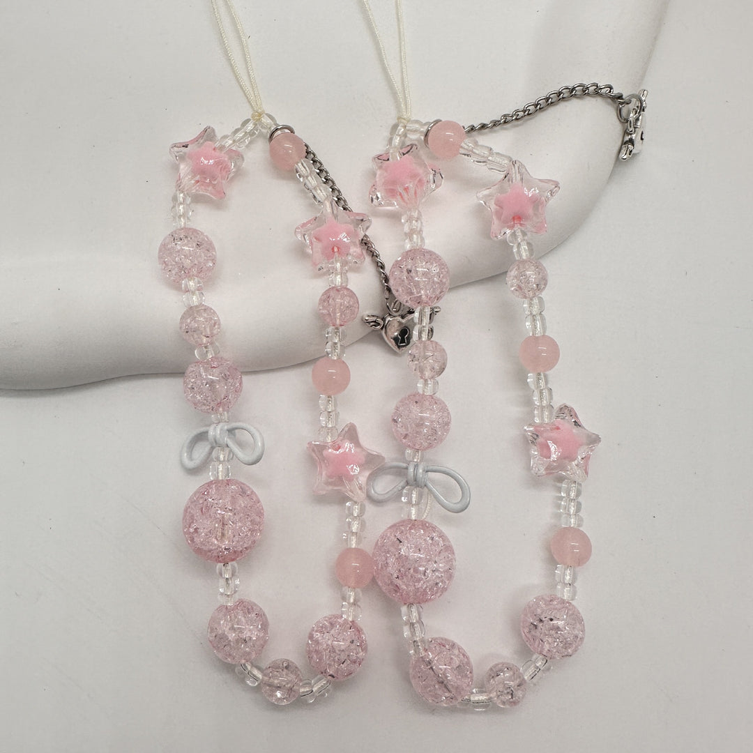 Rhinestone Beaded Charm Necklace Kalsten