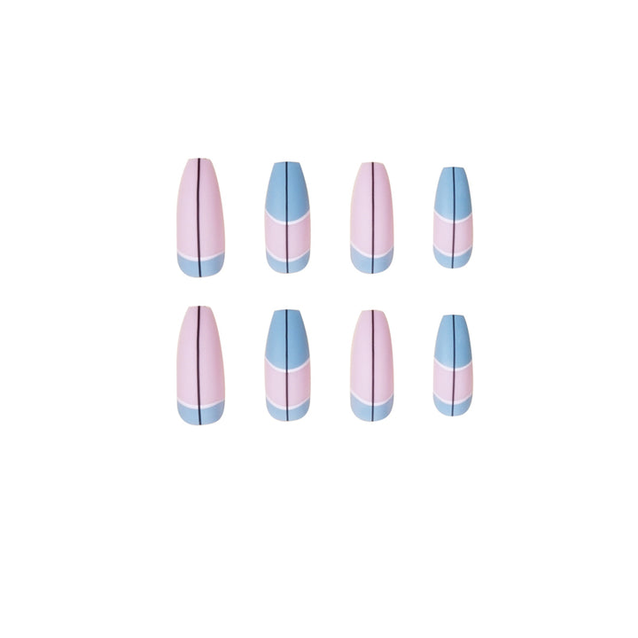 Trendy Stiletto Nails with Geometric Design Kalsten