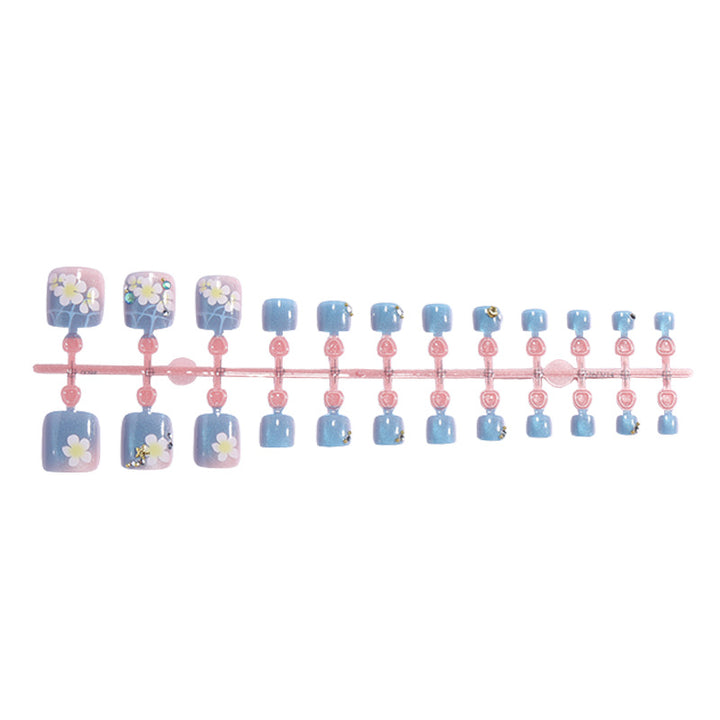 Floral Decorated Press-On Nail Kit Kalsten