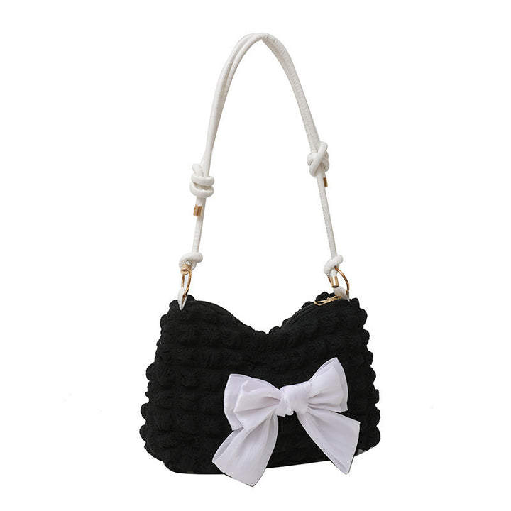 WoBow-Embellished Textured Handbag Kalsten