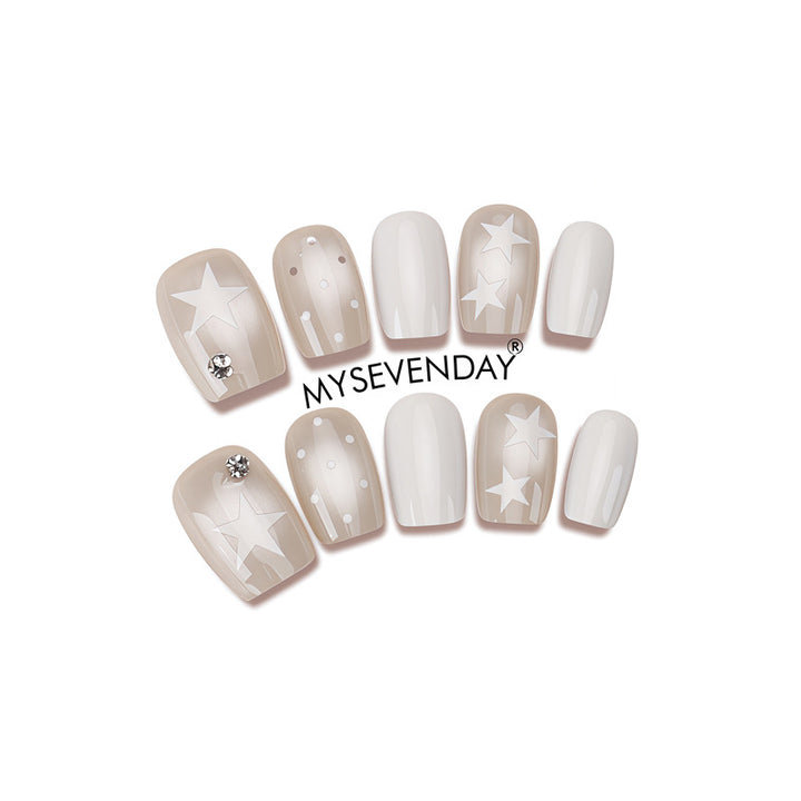 Decorative Star-Themed Press-On Nails Kalsten
