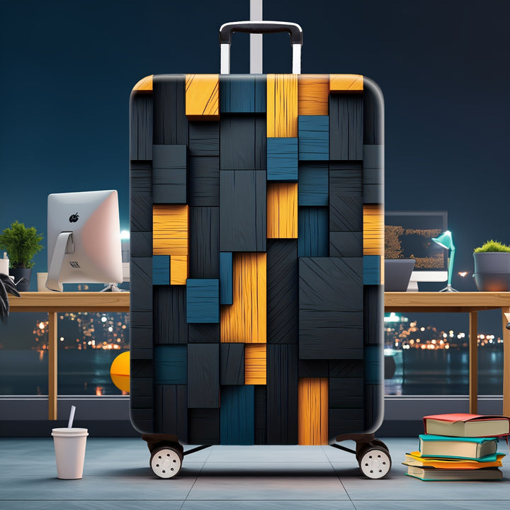 Hard Shell Luggage with Geometric Design Kalsten
