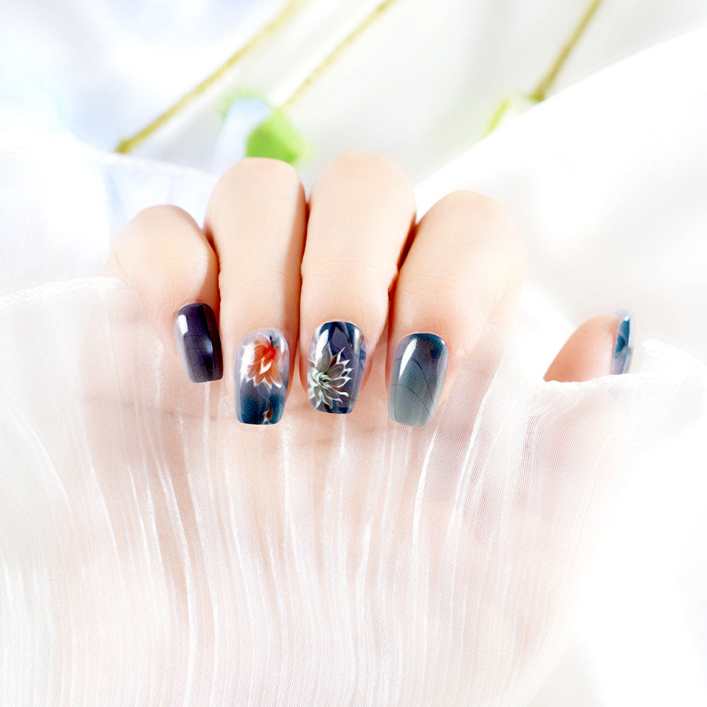 Artistic Floral Design Press-On Nails Kalsten
