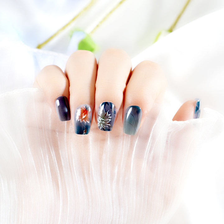 Artistic Floral Design Press-On Nails Kalsten