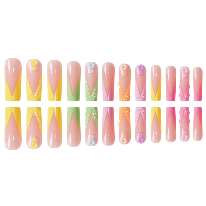 Decorative Floral Sculpted Press-On Nails Kalsten