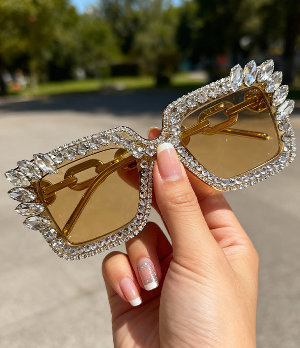 Decorative Rhinestone Embellished Sunglasses Kalsten