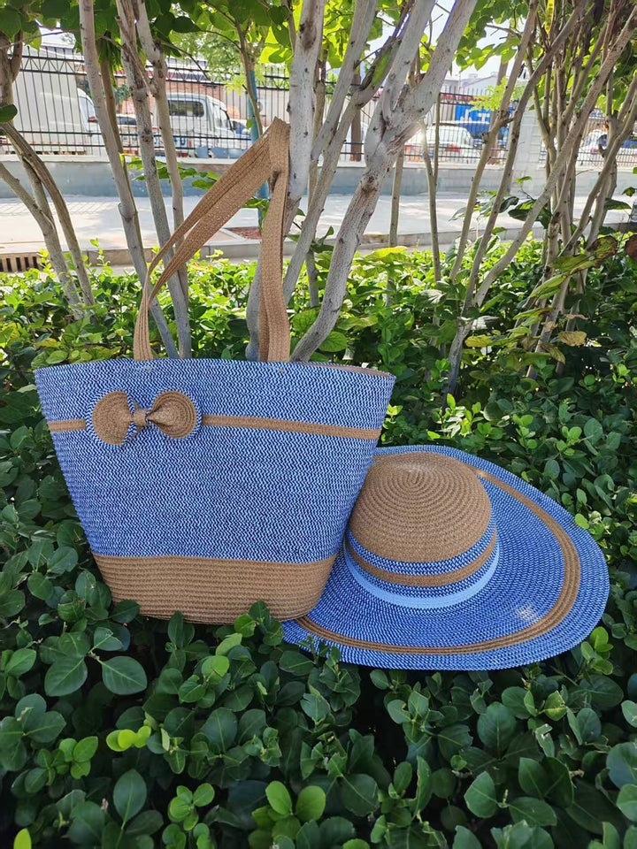 Elegant sun hat with wide brim and subtle stripe pattern Kalsten