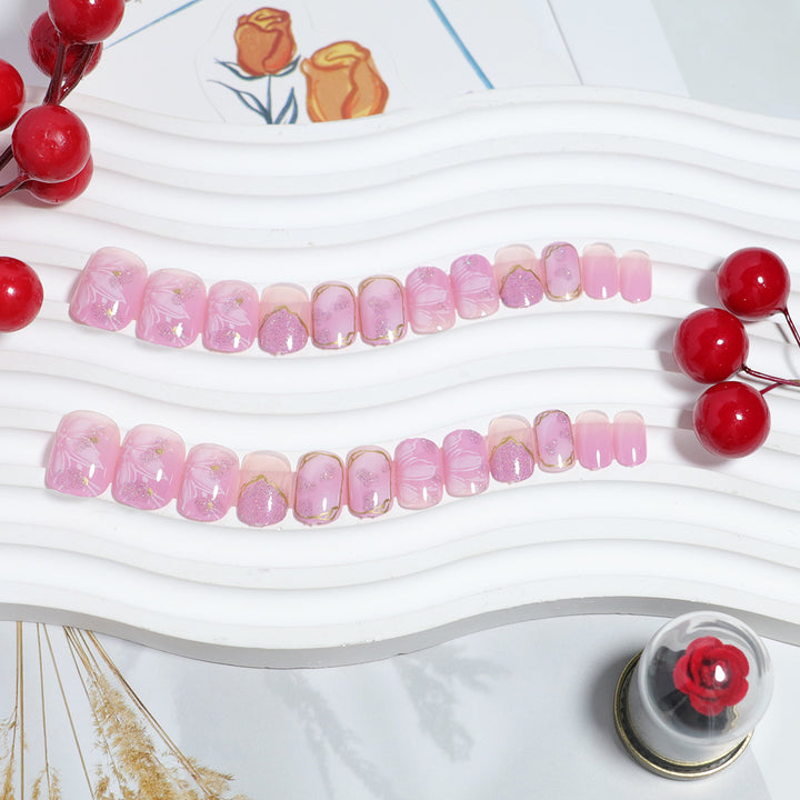 DIY Floral Design Press-On Nail Set Kalsten