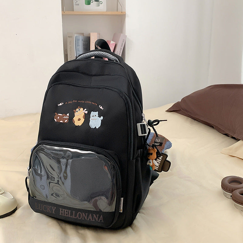 Playful Cartoon-Themed School Backpack