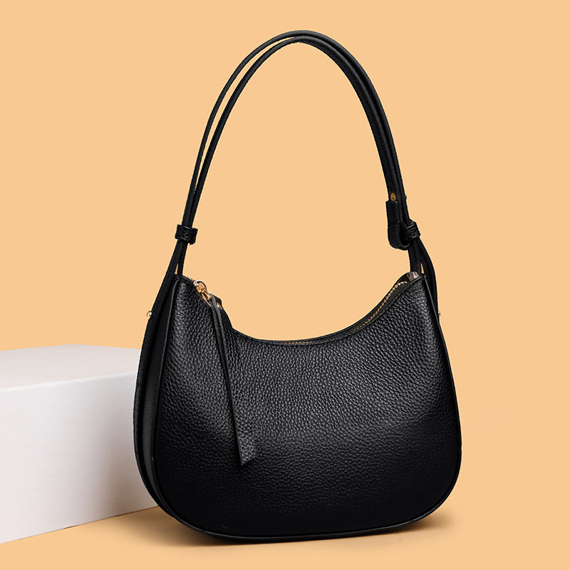 Stylish Pebbled Leather Hobo Bag Kalsten