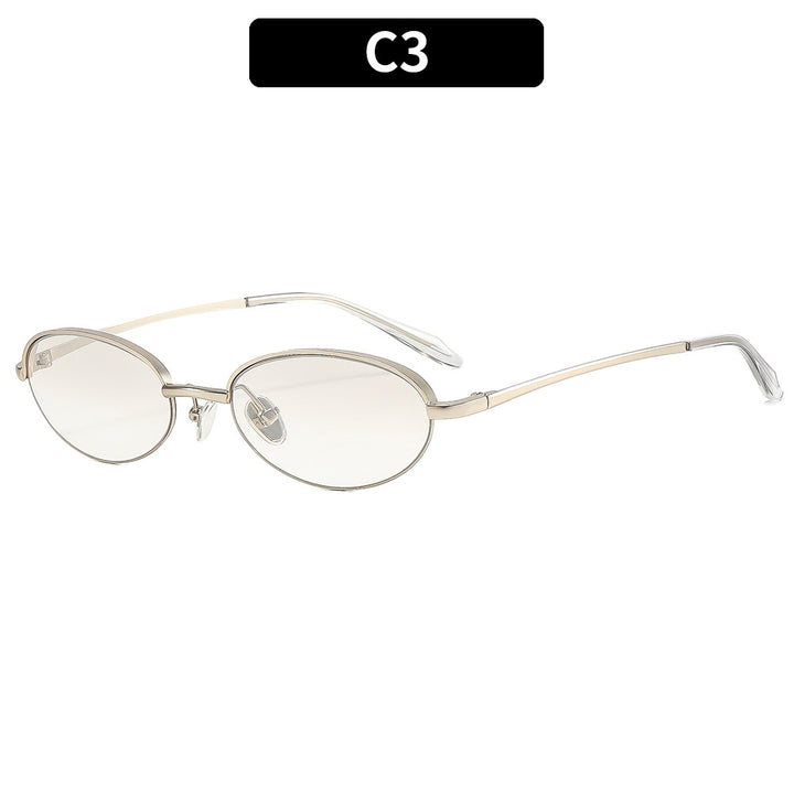 Classic Oval Frame Sunglasses