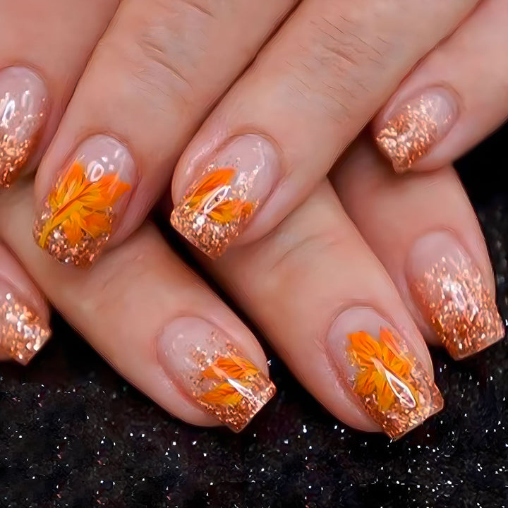 Autumn-Inspired Gel Nail Art Set Kalsten