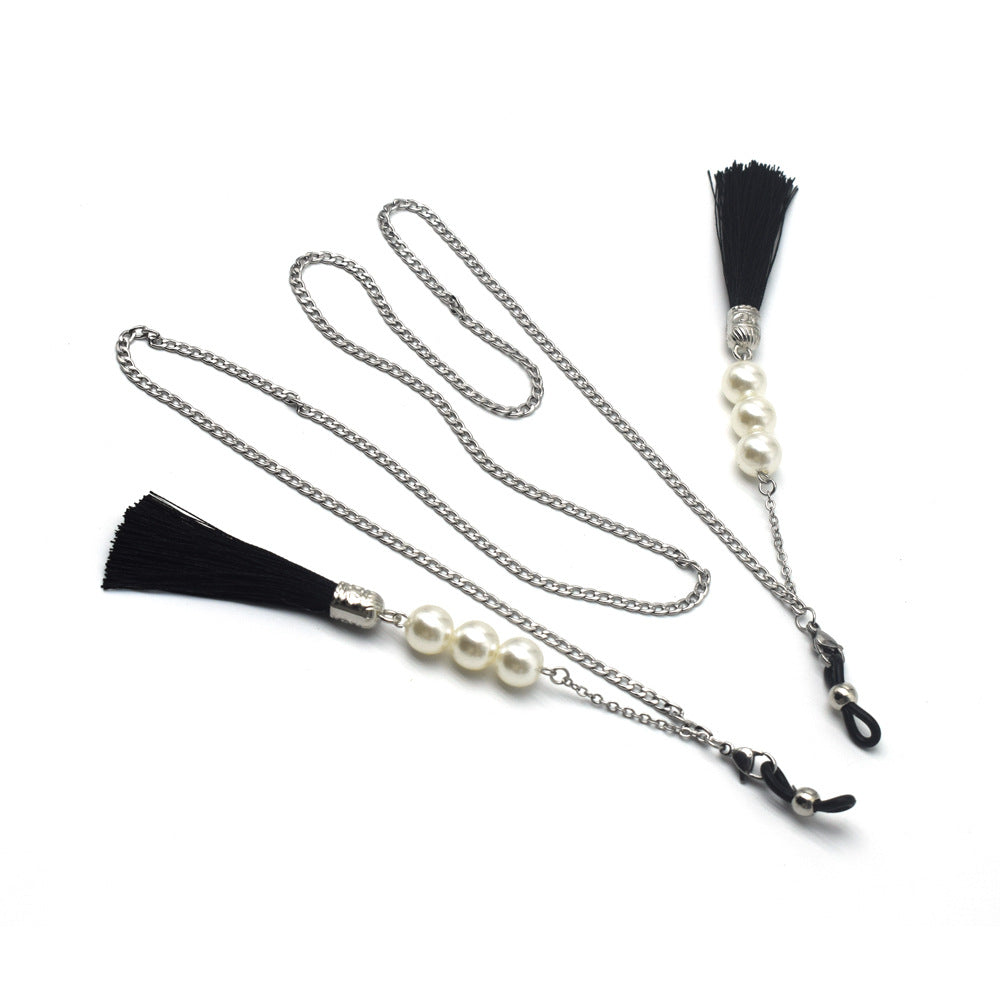Elegant Tassel Pearl Eyewear Holder Kalsten