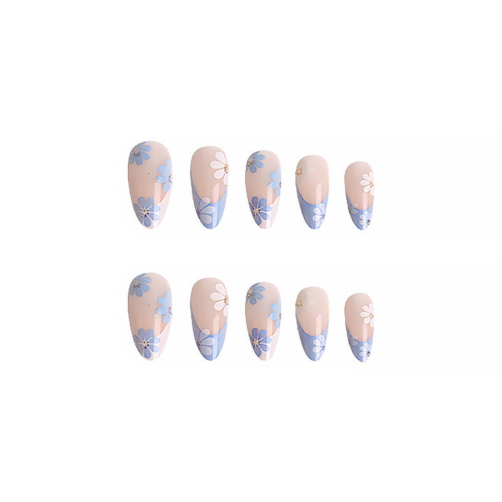 Artistic acrylic nails with flower design Kalsten