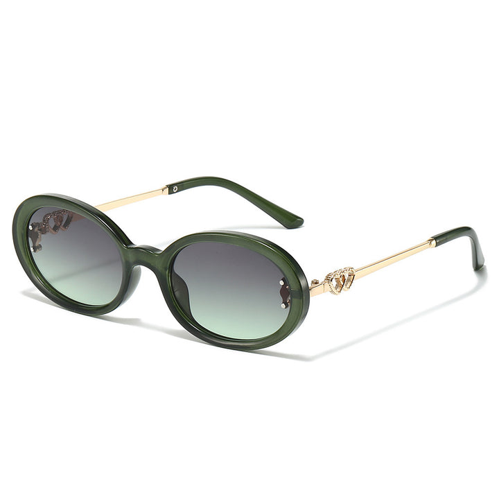 Elegant Shield Sunglasses with Decorative Metal Accents Kalsten