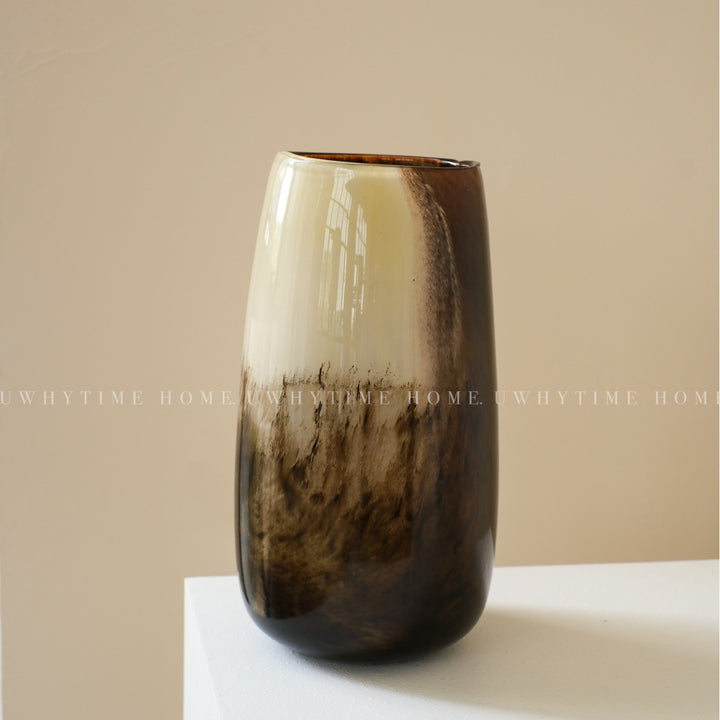Contemporary Tall Handblown Gradient Glass Display Vase Kalsten